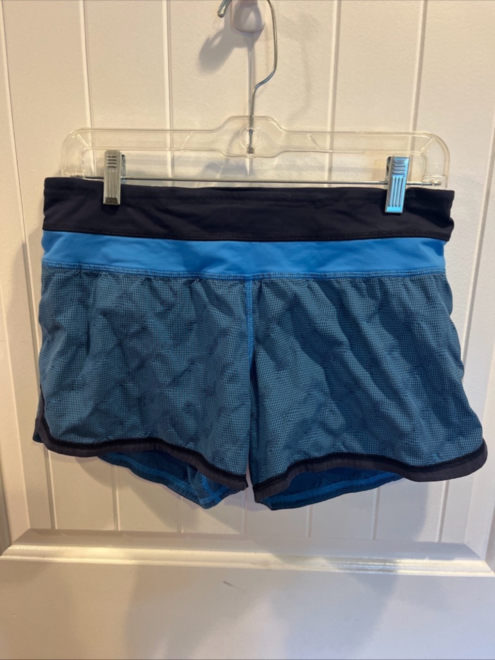 lululemon athletica Two-Tone Blue Women's Athletic Shorts No Tag Size 4 EUC